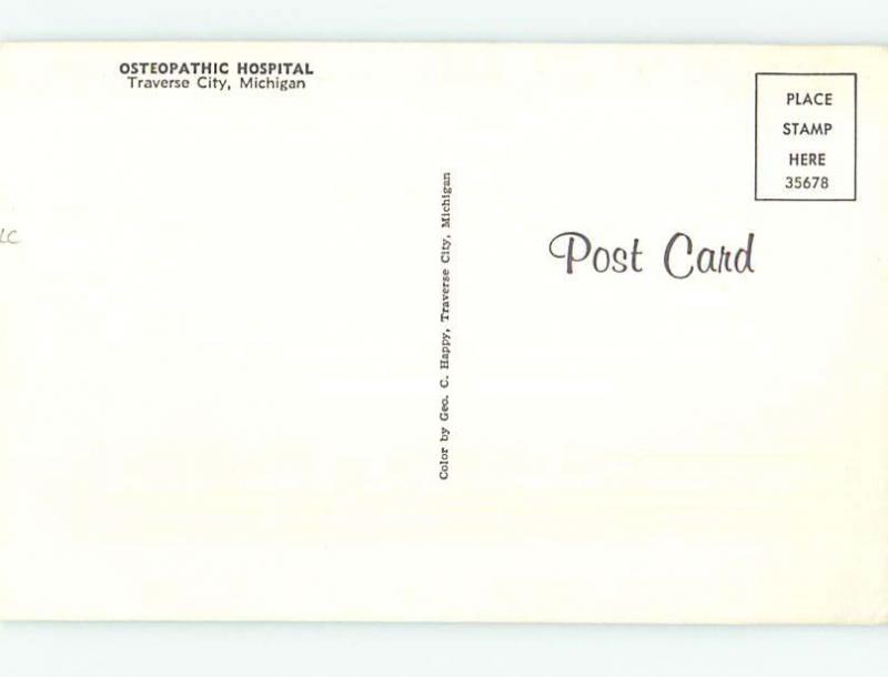 Unused Pre-1980 HOSPITAL SCENE Traverse City Michigan MI J8944