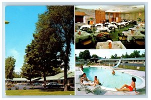 Gorman Motor Inn Pool Dining Room Gorham New Hampshire NH Vintage Postcard 