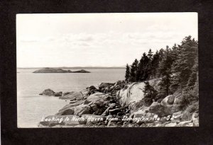 ME Looking to North Haven from Stonington Maine RPPC RP Real Photo Postcard