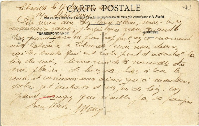 PC CPA GABON, LOANGO, GOUVERNOR GÉNÉRAL MERLIN, Vintage Postcard (b21739)