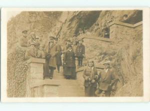 Old rppc GROUP OF PEOPLE Great Postcard AB1360