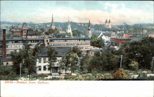 HUDSON MA View from Bellevue c1910 Postcard