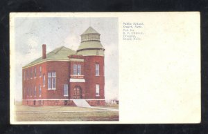 STUART NEBRASKA PUBLIC SCHOOL BUILDING VINTAGE POSTCARDSHARP NAPPANEE INDIANA