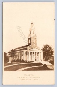 K3/ Granville Ohio RPPC Postcard c1920s Chapel Denison University 370