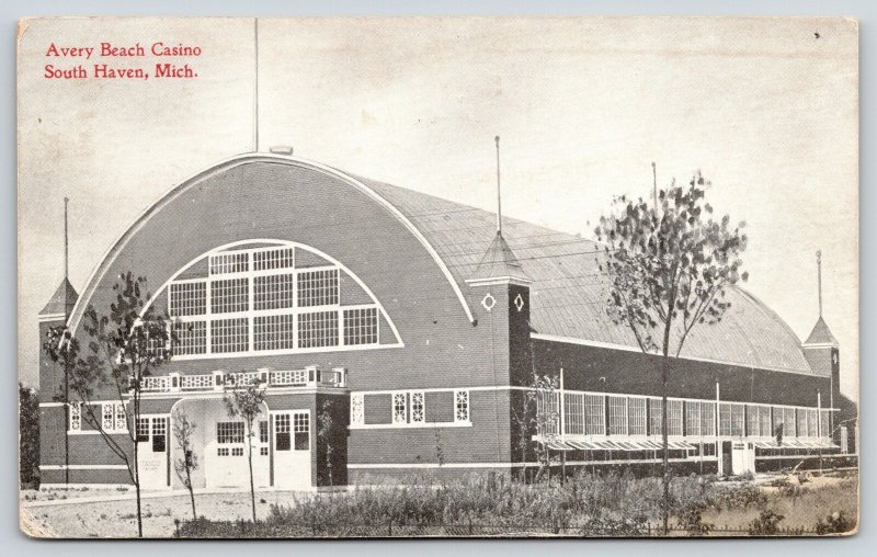 South Haven Michigan~Avery Beach Casino~Still Angry? I Should Worry~1914 B&W PC