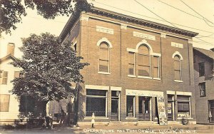 Ludlow VT Opera House and Post Office Poster Very Clear Real Photo Postcard