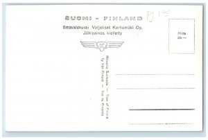 c1940's Aerial View Buildings Oulu Ostrobothnia Finland RPPC Photo Postcard