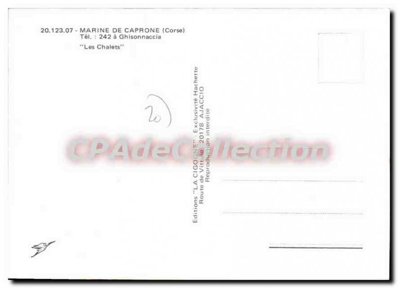 Postcard Modern Marine caprone Ghisonaccia Chalets