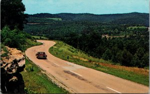 Vtg 1960s Scenic View On Arkansas Highway 62 in the Ozarks AR Postcard