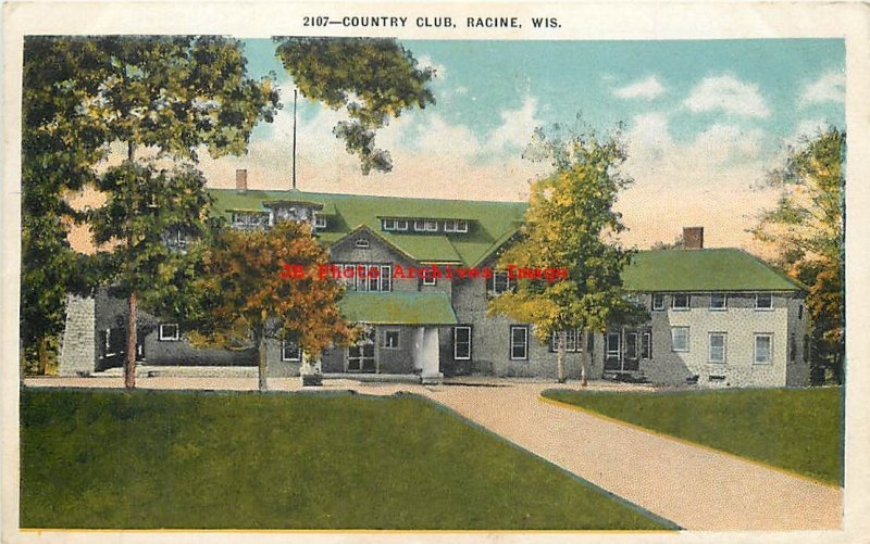 WI, Racine, Wisconsin, Country Club, Exterior View, 1917 PM, Bishop Pub No 2107 
