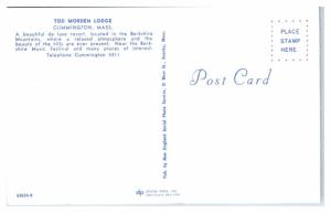 Tod Morden Lodge, Cummington, MA Postcard