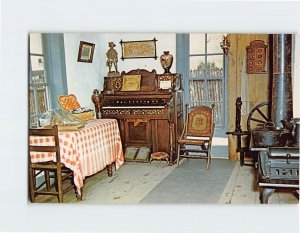 Postcard Interior View Of Elm Creek Indiana Fort Kitchen Pioneer Village NE USA