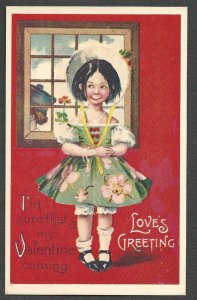 Ca 1955 PPC* VALENTINE LOVES GREETING COLORFUL MINT