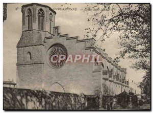 Postcard Old Church Carcassonne Saint Michel