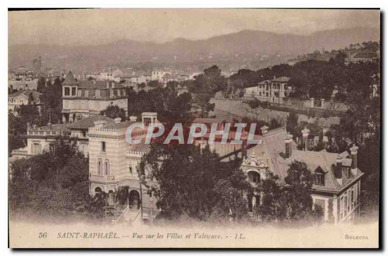 Postcard Old Saint Raphael overlooking the Villas and Valeseure