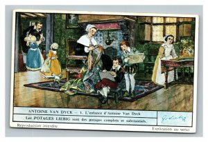 Vintage Liebig Trade Card Belgian - Complete Set of 6 - Antoine Van Dyck Artist