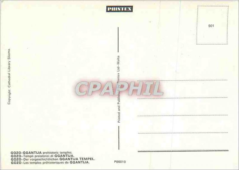 'Postcard Modern Gozo''s prehistoric Ggantija temples'