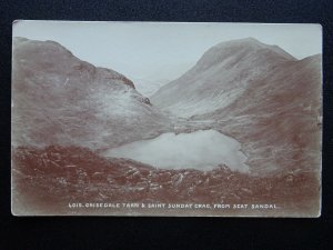 Cumbria GRISEDALE TARN & SAINT SUNDAY CRAG Seat Sandal - Old RP Postcard by Lowe