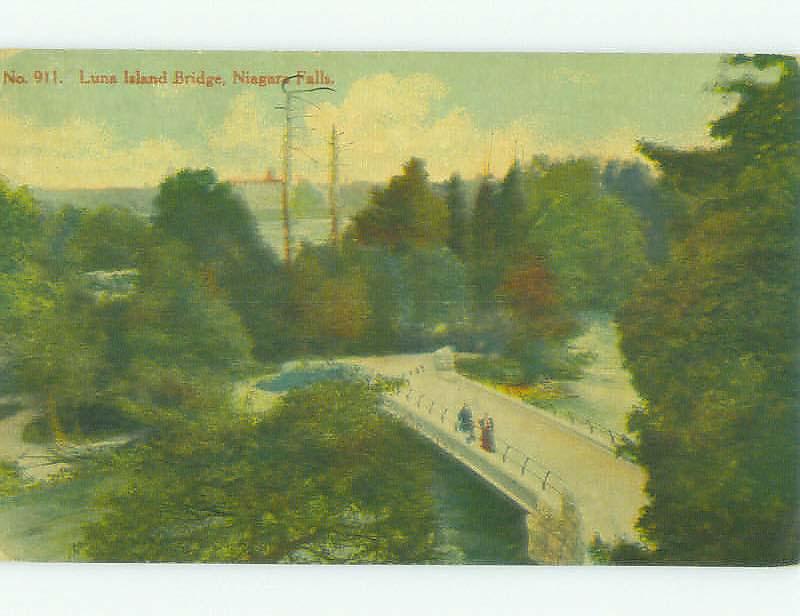 Unused Divided-Back BRIDGE SCENE Niagara Falls New York NY HJ0374