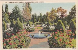 Oregon Portland Spanish Pool Lambert Gardens Curteich