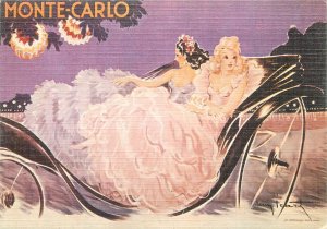 Artist poster postcard Monaco Monte Carlo 1981 