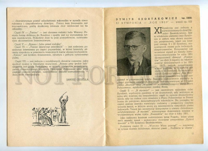 434826 1958 Oistrakh Shostakovich program concert Symphony Orchestra Lodz Poland