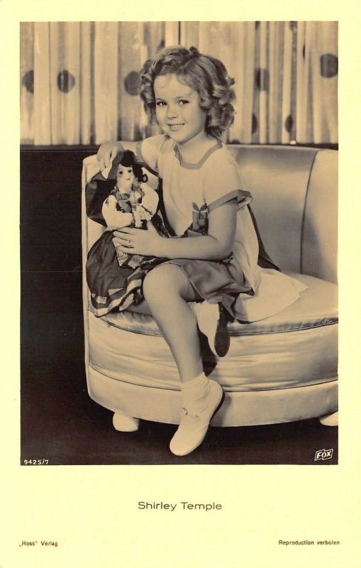 Shirley Temple With Doll Fox Real Photo Postcard Firenze 125