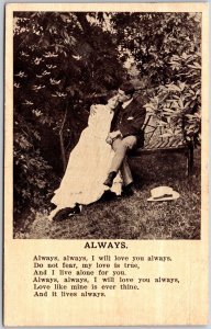 Couple Dating On Forest, Always I will Love You Always, Love & Romance, Postcard