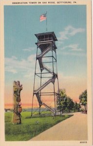 Pennsylvania Gettysburg Observation Tower On Oak Ridge