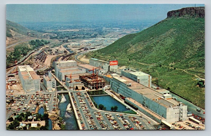Adolph Coors Company in Golden Colorado Aerial View Vintage Postcard 1268