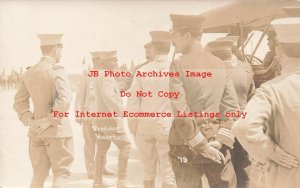 Mexico Border War, RPPC, President Victoriano Huerta with Officers, Horne