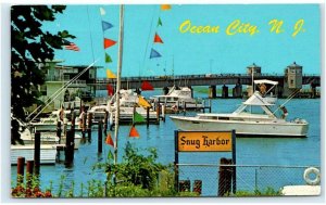 OCEAN CITY, NJ New Jersey ~ SNUG HARBOR Boat Docks 1973 Cape May County Postcard