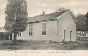 SAND BROOK NJ DUNKARD CHURCH ANTIQUE POSTCARD