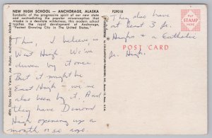 Anchorage Alaska~Anchorage High School Building~Vintage Postcard