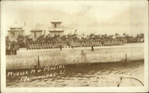 Montevideo Muelle A O Macial c1920 Real Photo Postcard