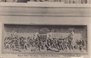 Galveston TX Texas Heroes Monument, Alamo Tablet, Military, Albertype 1910