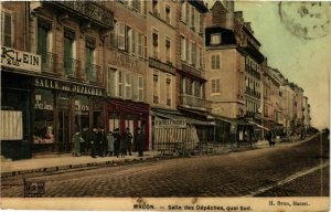 CPA Macon Salle des Depeches, quai Sud FRANCE (953067)