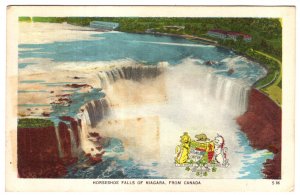 Horseshoe Falls from Canada, Shield, Niagara Falls, Used 1959