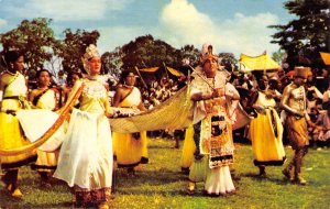 Carnival Couple Trinidad & Tobago Caribbean ca 1950s Chrome Vintage Postcard