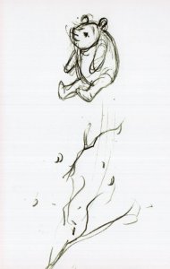 Winnie The Pooh Falling Off Tree Book First Storyboard Postcard