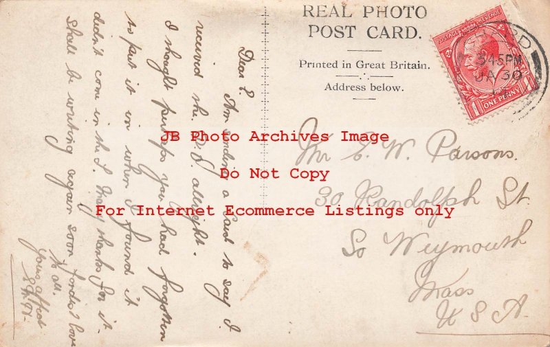 England, Chard, RPPC, Fore Street, Business Section, Photo