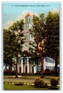 c1940's View Of First Presbyterian Church New River NC Unposted Vintage Postcard