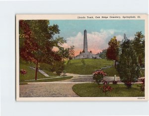 Postcard Lincoln Tomb, Oak Ridge Cemetery, Springfield, Illinois