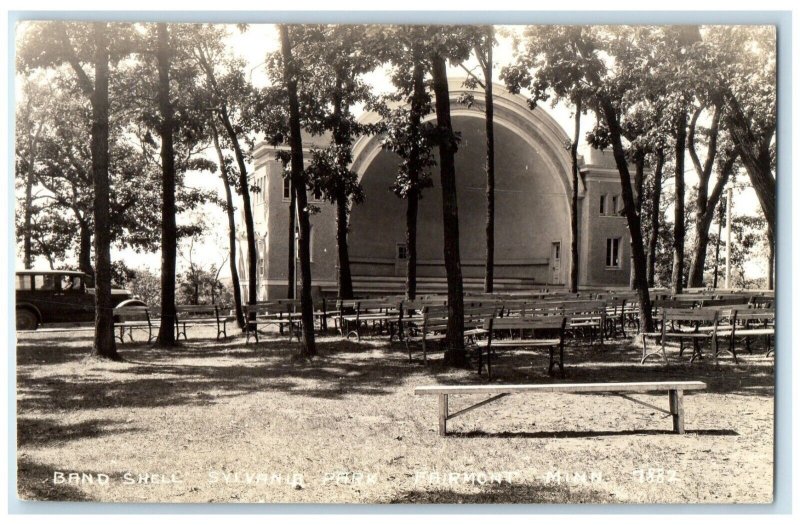 1940 Band Shell Sylvania Park Exterior Fairmont Minnesota MN RPPC Photo Postcard