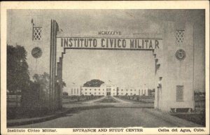 Celba del Agua Cuba Instituto Civico Militar Military Institute Vintage Postcard