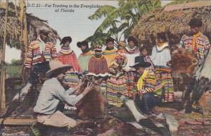 Florida Seminole Indians Fur Trading In The Everglades Curteich