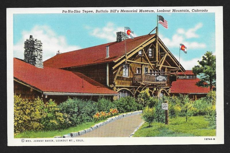 Buffalo Bill Memorial Museum Lookout Mtn CO unused c1941