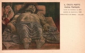 Vintage Postcard Il Cristo Morto Andrea Mantegna Morto In Mantova Milano Italy