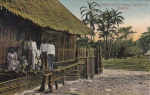 Panama Negro Family and Native Hut In The IOnterior