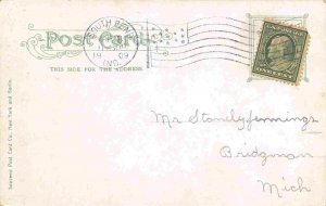 Elks Temple South Bend Indiana 1909 postcard